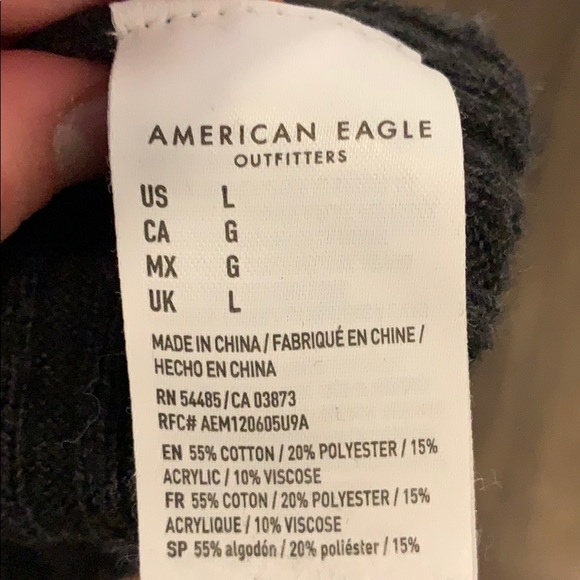 American Eagle Charcoal Turtleneck Sweater Size L - Picture 5 of 5